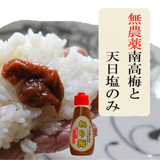 夏のミネラル補給 無添加 【自然栽培 南高梅の無添加ねり梅】120g×3本 天日塩だけで漬けたねり梅 チューブ入り 国産 塩分18% 和歌山県産 南高梅 自然栽培南高梅 疲労回復 クエン酸 梅醤番茶 簡単
