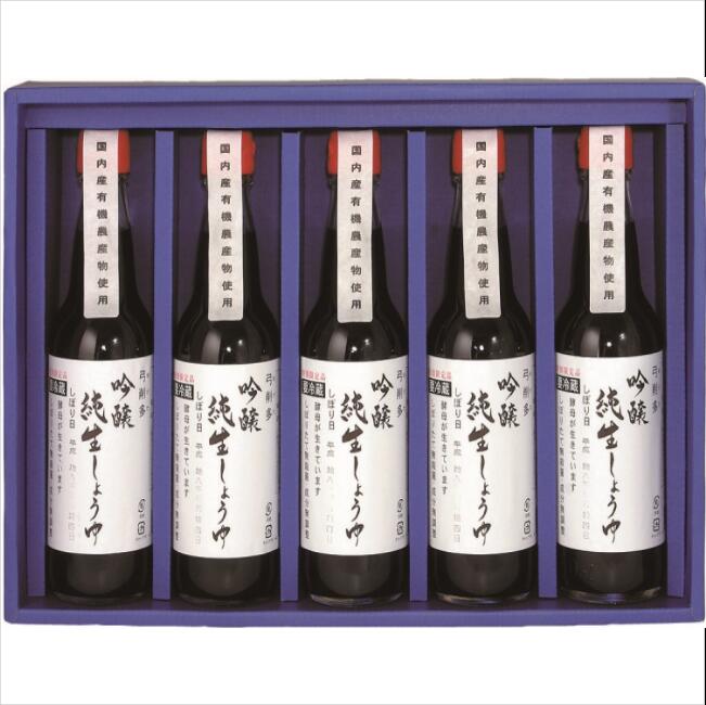 まろやかで深い旨味 弓削多醤油 木桶仕込み醤油 360ml × 5本 無添加 天然醸造 国産 木桶仕込み こいくち しょうゆ 濃口醤油 濃口 丸大豆仕込 埼玉 】国産小麦、国産大豆使用
