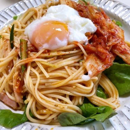 そうめんでビビンバ麺！