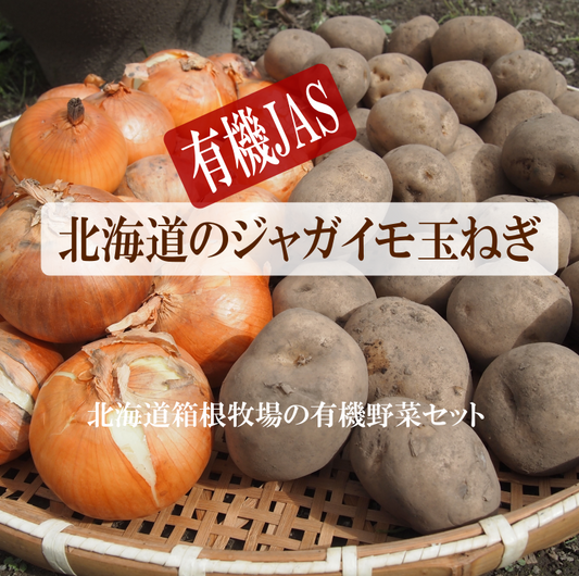 台所の常備野菜 北海道 【有機じゃがいも＆玉ねぎセット4kg】 有機 JAS 箱根牧場 オーガニック  無農薬 有機 じゃがいも 玉ねぎ 男爵 ハンバーグ 皮 スープ