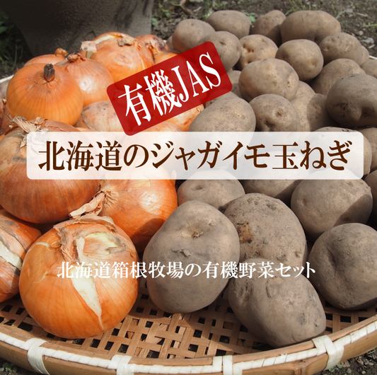 台所の常備野菜 北海道 【有機じゃがいも&玉ねぎセット4kg】 有機 JAS 箱根牧場 オーガニック  無農薬 有機 じゃがいも 玉ねぎ 男爵 ハンバーグ 皮 スープ
