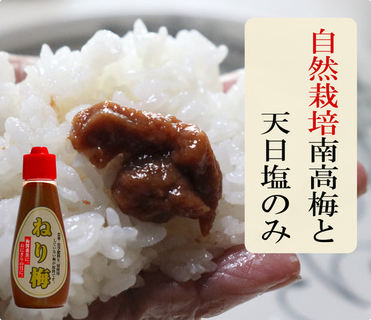 南高梅 無添加梅干しのねり梅(120g) 免疫力を調える梅干し 天日塩漬け 無農薬 無化学肥料自然栽培 紀州産南高梅 梅干し