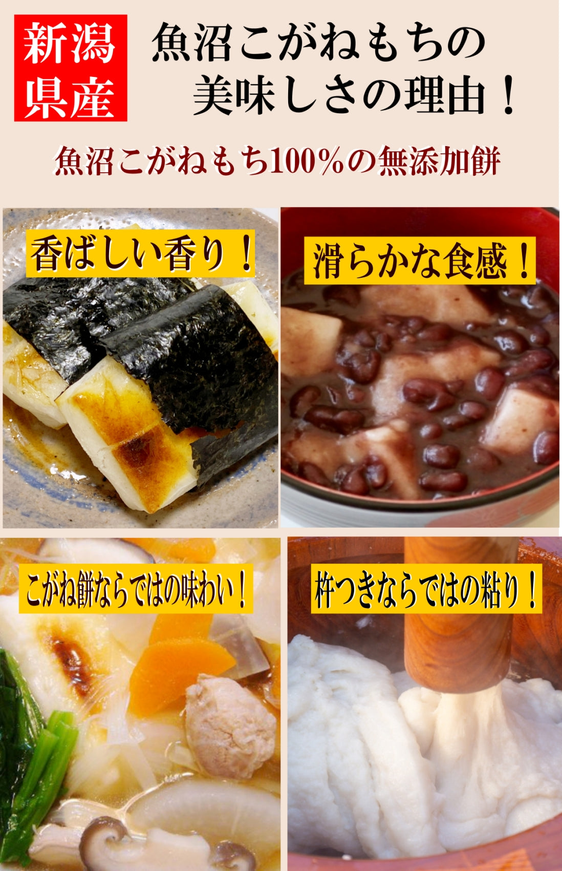 日本三大もちごめ「こがねもち」１００％使用！魚沼こがねもち 切り餅 杵つき餅 新米